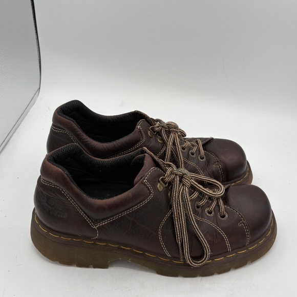 Dr Martens 6 Eye Chunky Oxford Brown Leather 12312 Shoes Doc Mens 12 Y2K 90s main image 5